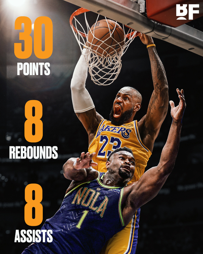 41岁勒布朗又创四历史第一!近三战场均29+8+8 湖媒:永远不该退役|湖人|詹姆斯|场均三双数据|洛杉矶湖人队|勒布朗-詹姆斯_新浪体育_新浪新闻